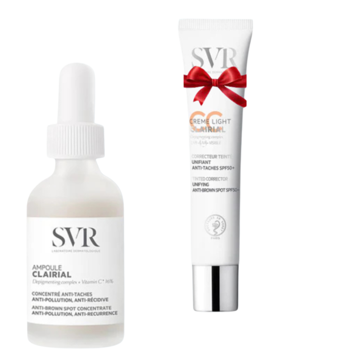 SVR COFFRET CLAIRIAL AMPOULE CONCENTRE ANTI TACHES 30ML+CLAIRIAL CC CREME LIGHT SPF50 40ML (OFFERT)