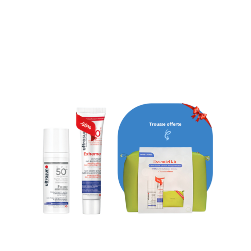 ULTRASUN PACK EXTREME SPF50+ 75ML (-50%) + FACE ANTI-ÂGE & ANTI-PIGMENTATION SPF50+ 50ML + TROUSSE OFFERTE