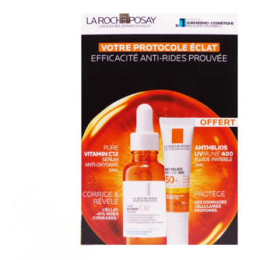 LA ROCHE POSAY COFFRET PROTOCOLE ÉCLAT SÉRUM VITAMIN C12 30ML + ANTHELIOS FLUIDE SPF50 15ML OFFERT LA ROCHE POSAY COFFRET PROTOCOLE ÉCLAT SÉRUM VITAMIN C12 30ML + ANTHELIOS FLUIDE SPF50 15ML OFFERT