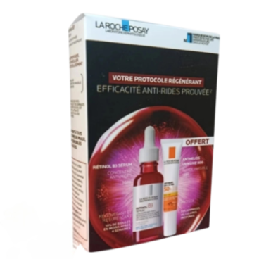 LA ROCHE POSAY COFFRET VOTRE PROTOCOLE RÉGÉNÉRANT SÉRUM RÉTINOL B3 30ML + FLUIDE INVISIBLE ANTHELIOS UVMUNE 400 SPF50+ 15ML