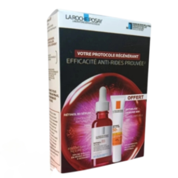 LA ROCHE POSAY COFFRET VOTRE PROTOCOLE RÉGÉNÉRANT SÉRUM RÉTINOL B3 30ML + FLUIDE INVISIBLE ANTHELIOS UVMUNE 400 SPF50+ 15ML