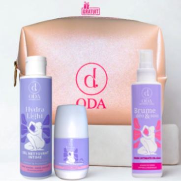 ODA TROUSSE GEL NETTOYANT INTIME 150ML+DEODORANT 20ML+BRUME DEO ET SOIN 150ML