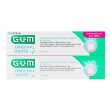 GUM DENTIFRICE ORIGINAL WHITE DUO 2*75ML