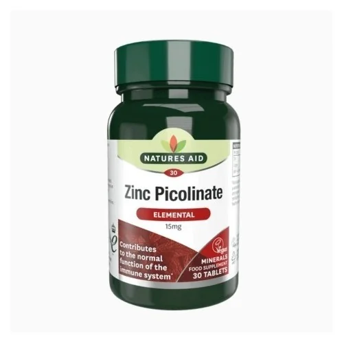 NATURES AID ZINC PICOLINATE 15MG 30 COMPRIMES