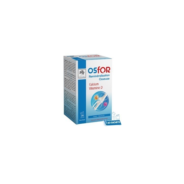 VITAL OSFOR CALCIUM VITAMINE D3 20 SACHETS