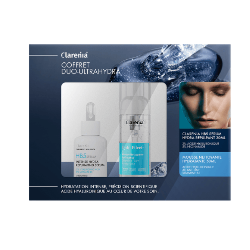CLARENIA COFFRET DUO ULTRA HYDRA HB5 SERUM 30ML+HYDRAEFFECT MOUSSE 50ML (OFFERT)