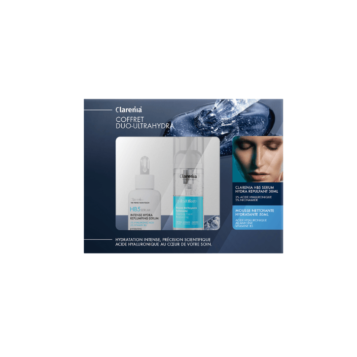 CLARENIA COFFRET DUO ULTRA HYDRA HB5 SERUM 30ML+HYDRAEFFECT MOUSSE 50ML (OFFERT)