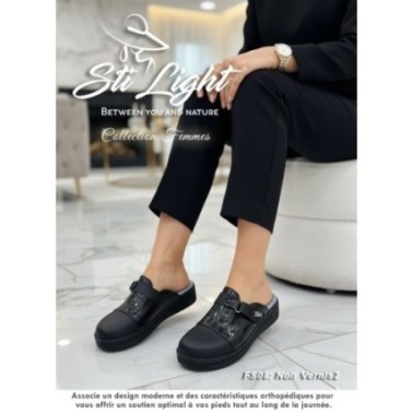 STI LIGHT CLAQUETTES ORTHO FEMME NOIR