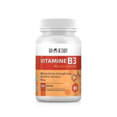 VITAMINE B3 NICOTINAMIDE 60 GÉLULES VITAMINE B3 NICOTINAMIDE 60 GÉLULES