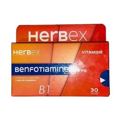 HERBEX BENFOTIAMINE VITAMINE B1 50 MG BT30