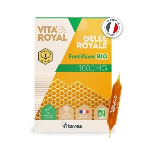 VITAVEA GELEE ROYALE FORTIFIANT BIO 1800MG 10 AMPOULES